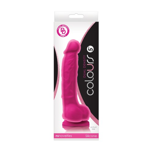 Dildo Pink Doble Densidad de 5 in. Colours