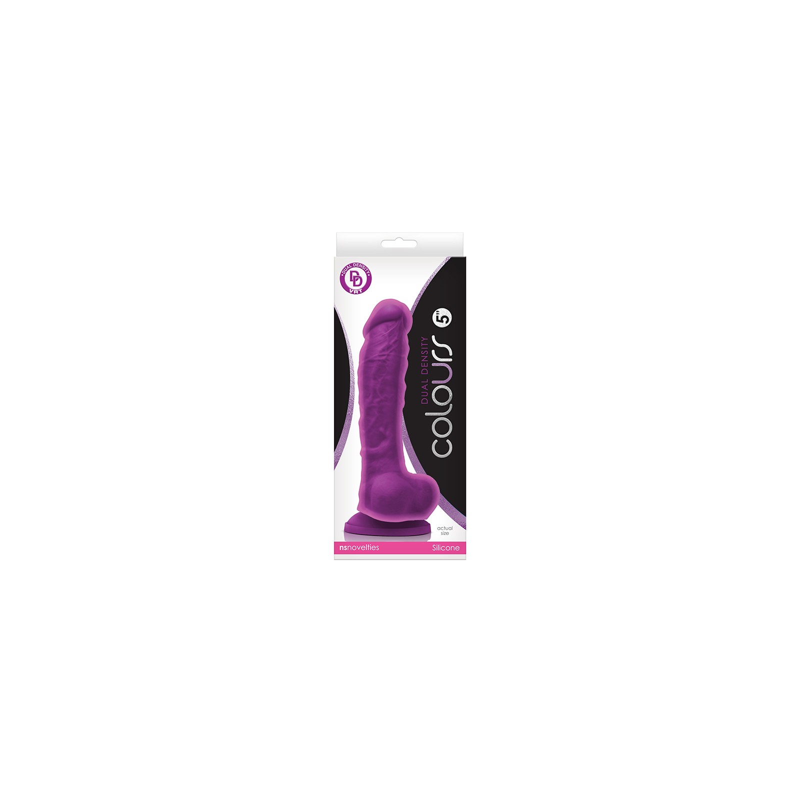 Colours Dual Density 5 inch Dildo Purple