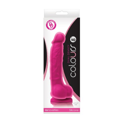 Colours Dual Density 8 inch Dildo Pink