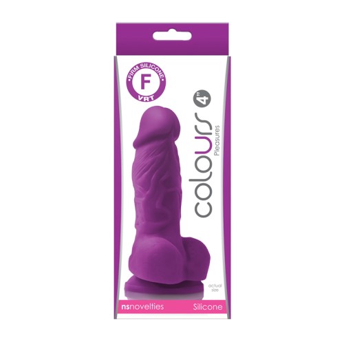 Colours Pleasures 4 inch Purple Dildo for Intense Pleasure