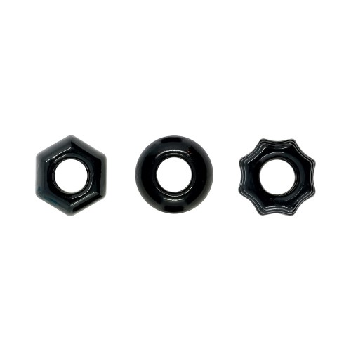 Renegade Chubbies Cock Rings 3-Pack Black