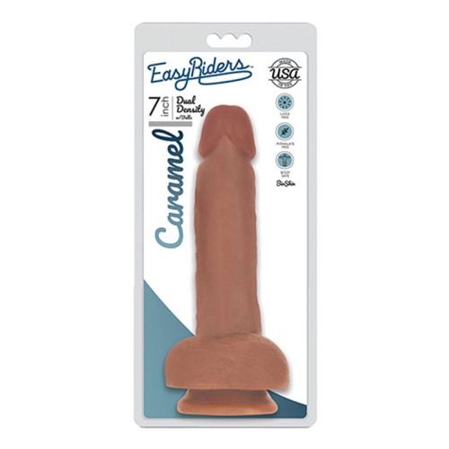 Dildo Dual Density de 7 Pulgadas Easy Riders - Tostado