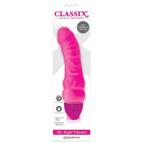 Pipedream Classix Mr. Right Vibrator 6.5 in. Pink