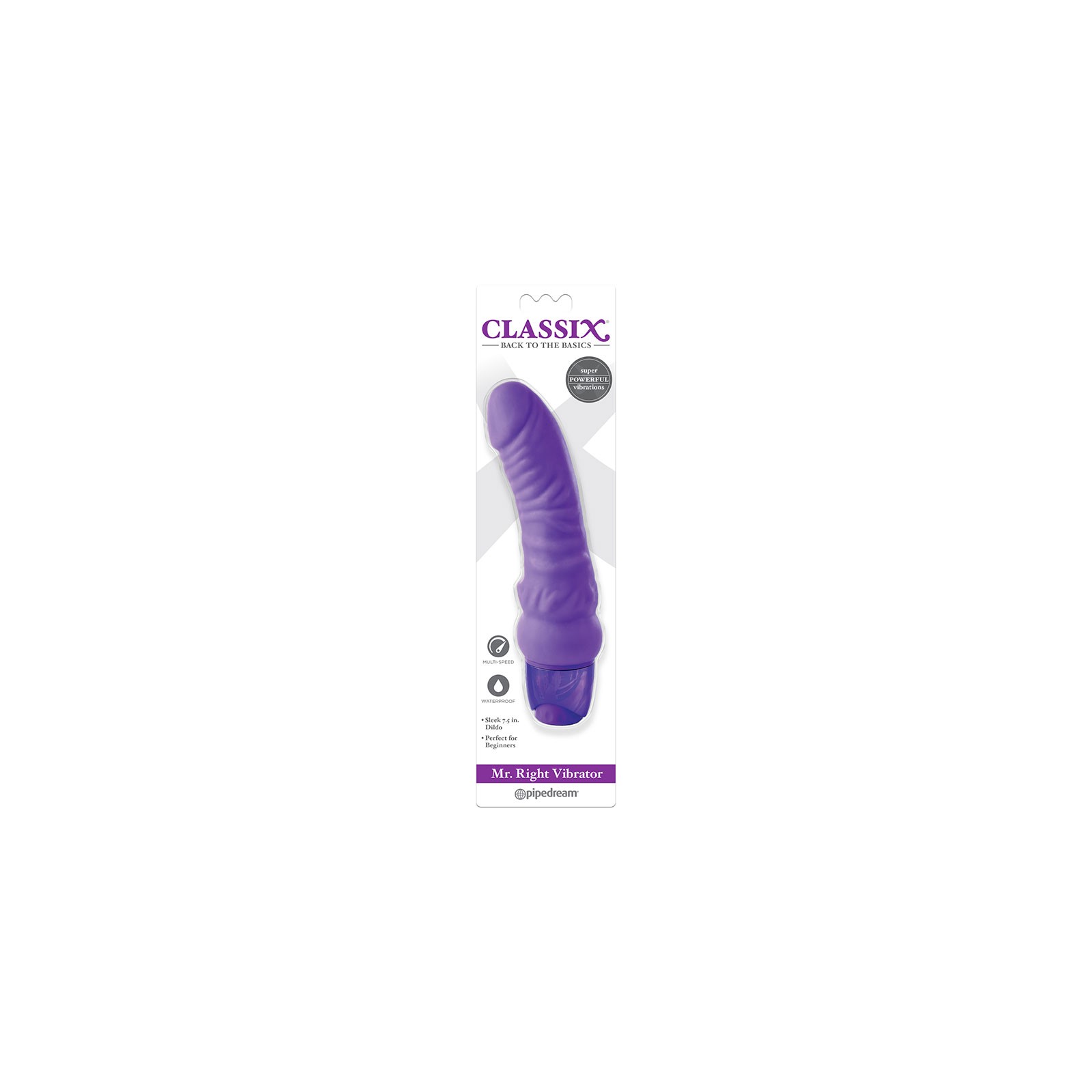 Pipedream Classix Mr. Right Vibrator Purple