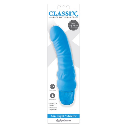 Pipedream Classix Mr. Right Vibrator 6.5 in Blue