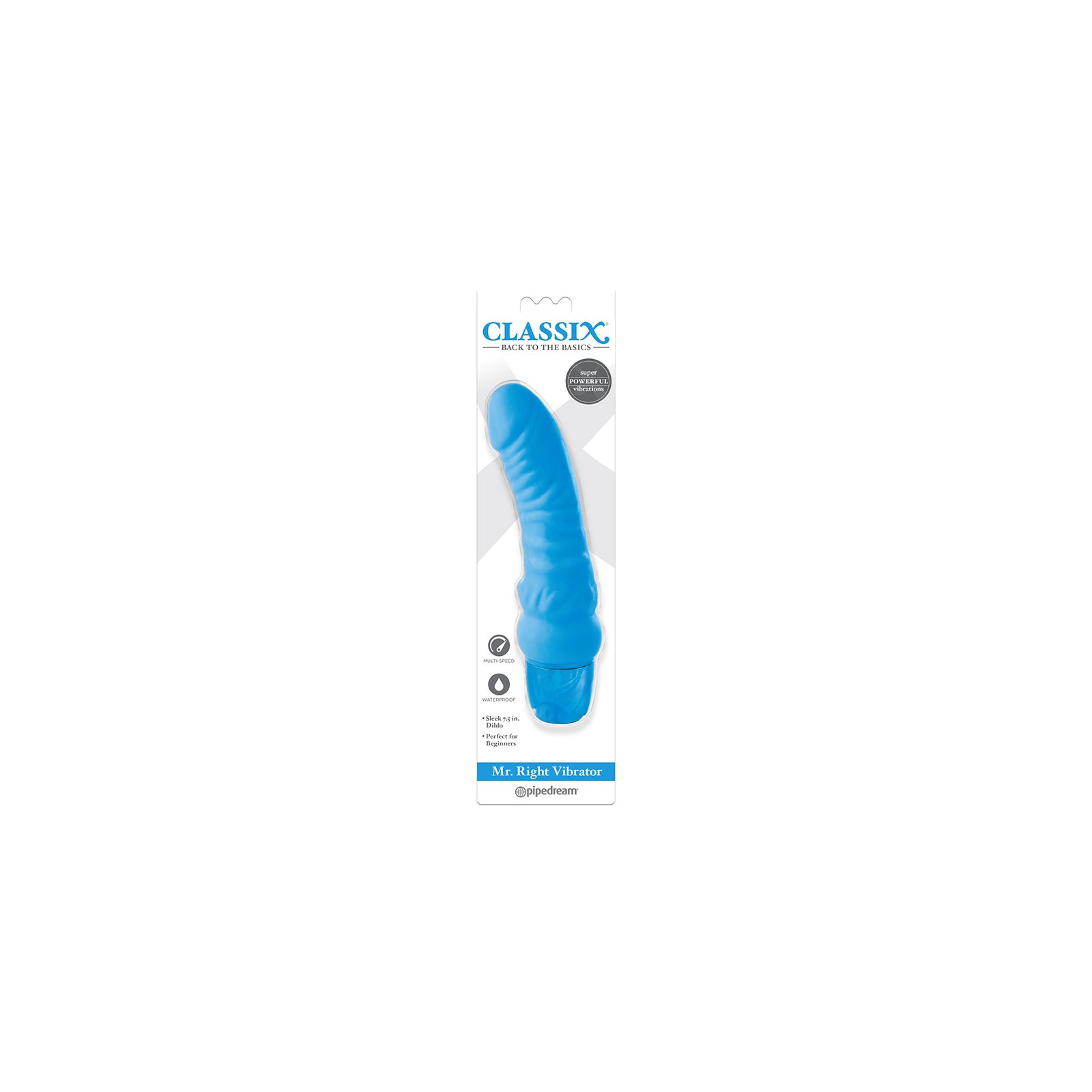 Vibrador Pipedream Classix Mr. Right 6.5 in Azul