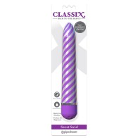 Vibrador Slimline Sweet Swirl de 8 in. Pipedream Morado