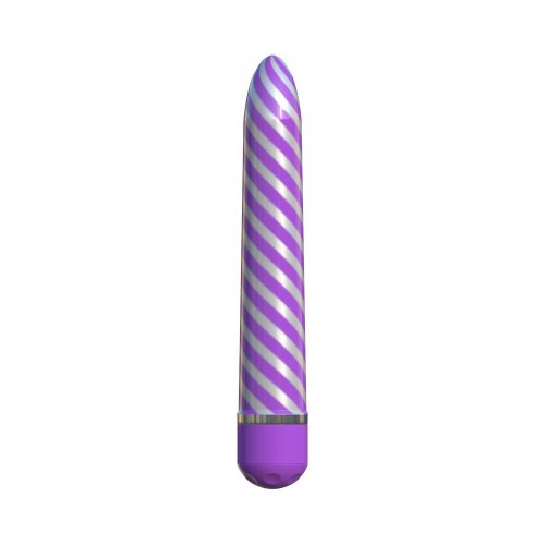 Vibrador Slimline Sweet Swirl de 8 in. Pipedream Morado