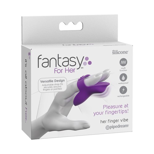 Vibrador de Dedo de Silicona Ajustable Fantasy For Her