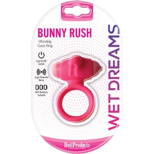 Wet Dreams Bunny Rush Cock Ring for Enhanced Erections