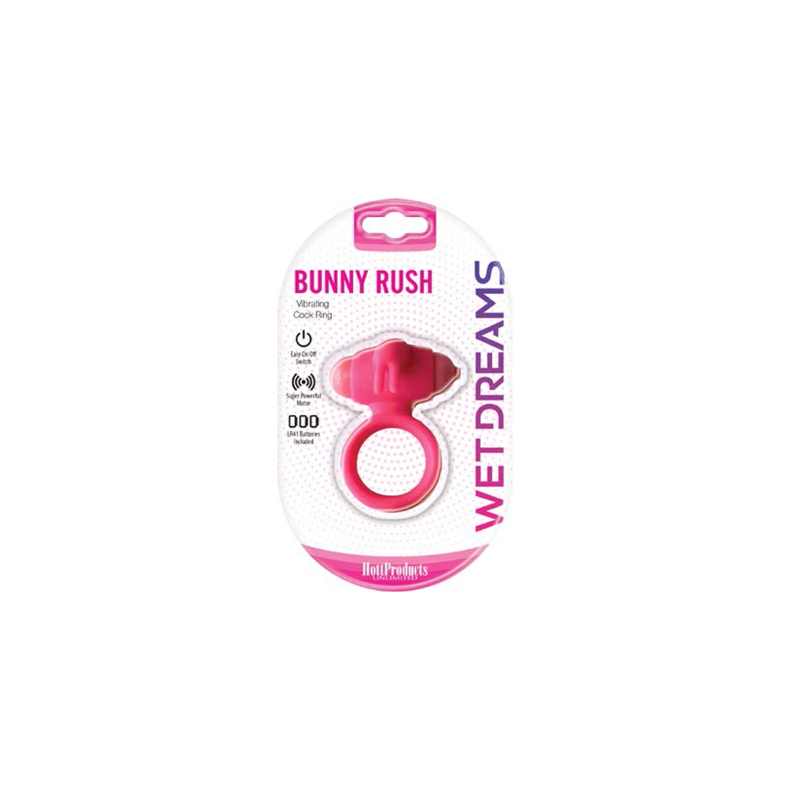 Wet Dreams Bunny Rush Cock Ring for Enhanced Erections