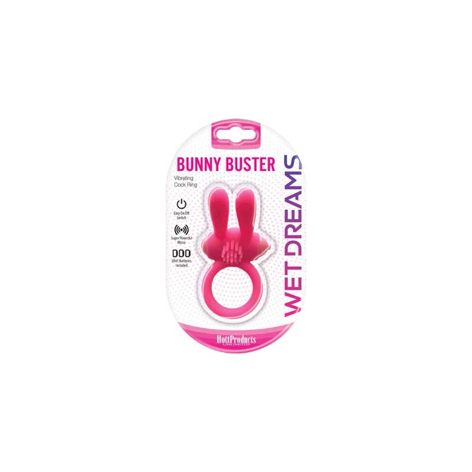 Wet Dreams Bunny Buster Vibrating Cock Ring - Intense Pleasure