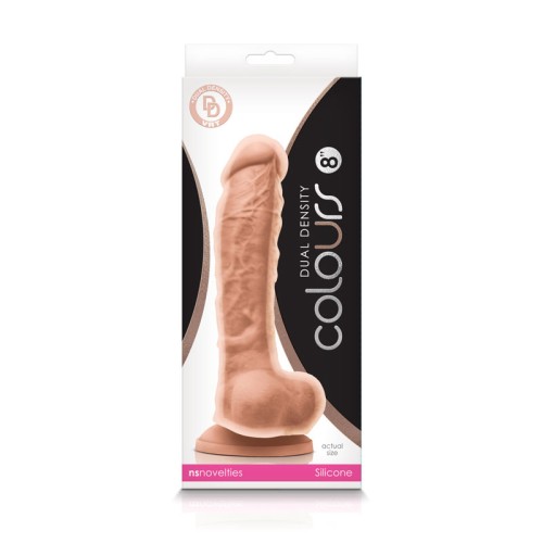 Colours Dual Density 8 in. Dildo for Realistic Pleasure