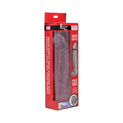 Size Matters 2in Clear Extender Sleeve - Extra Length and Pleasure