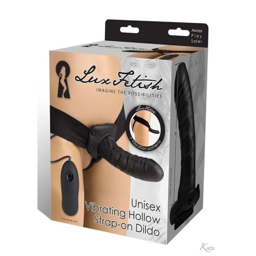 Lux Fetish Dildo Hueco Vibrante Unisex con Control Remoto - Dispositivo de Placer para Parejas