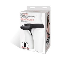 Lux Fetish Dildo Hueco Vibrante Unisex con Control Remoto - Dispositivo de Placer para Parejas