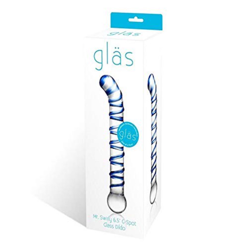 Glas Mr. Swirly Dildo de Vidrio de 6.5 in.