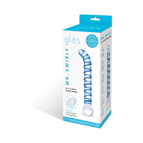 Glas Mr. Swirly Dildo de Vidrio de 6.5 in.