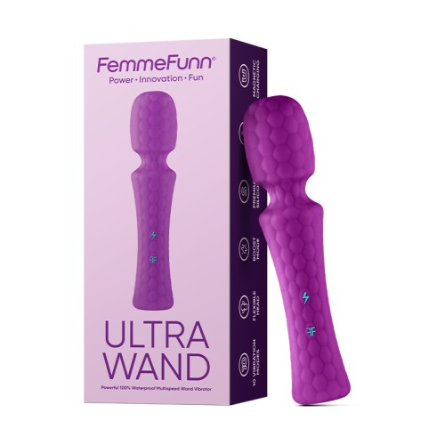 Vibrador Flexible FemmeFunn Ultra Wand Recargable Morado