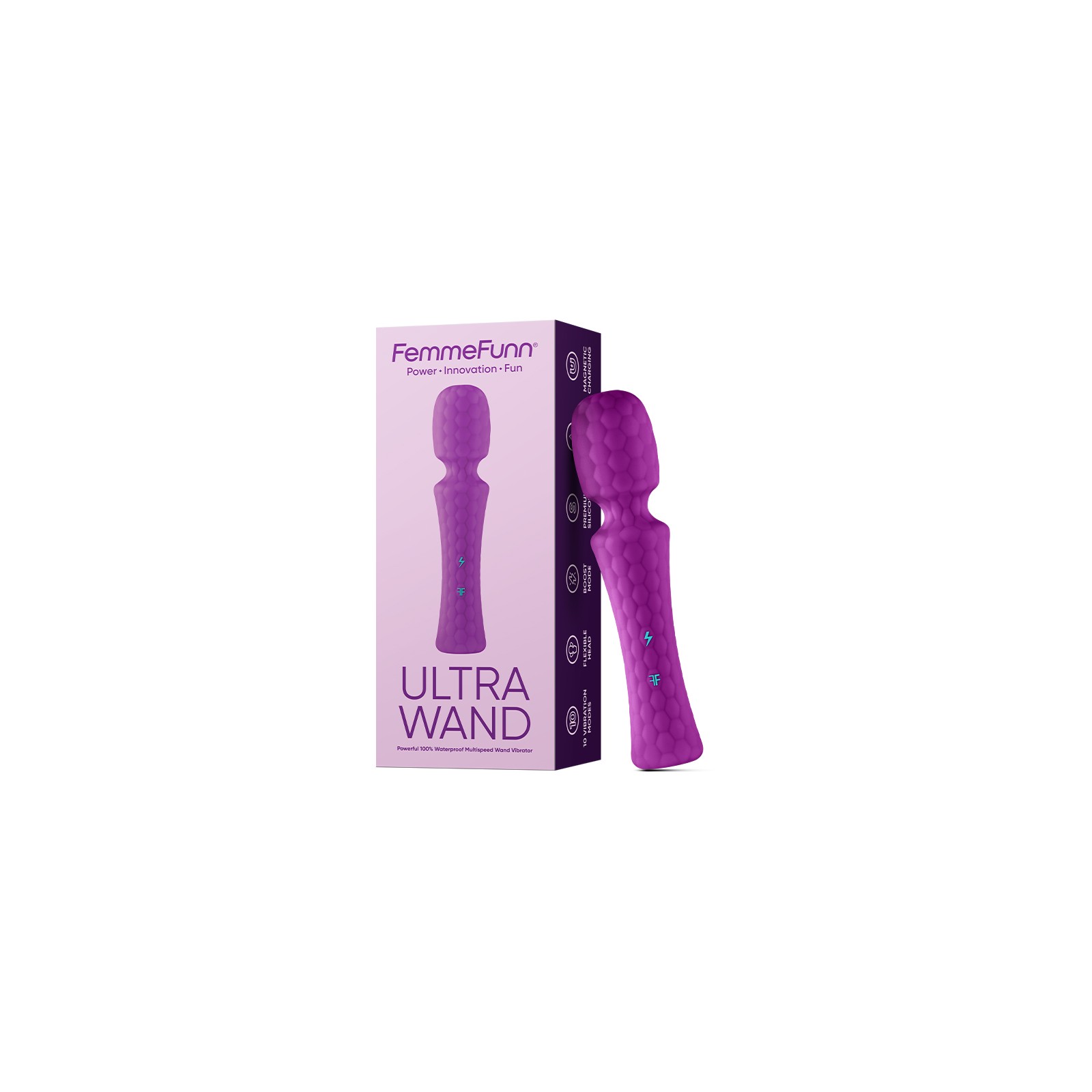 FemmeFunn Ultra Wand Rechargeable Flexible Vibrator Purple