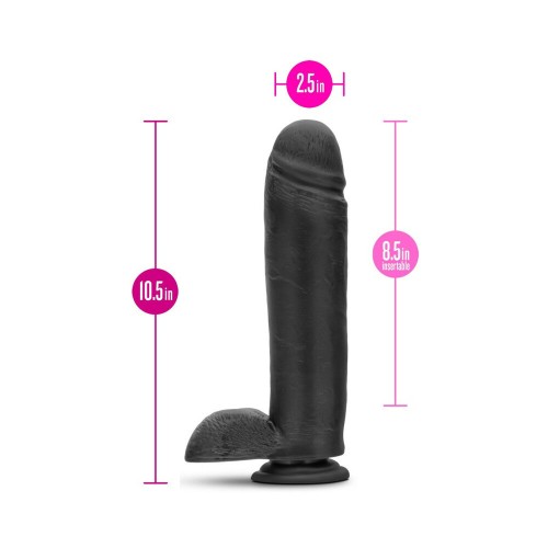 Au Naturel Bold Huge 10.5 in. Dildo Black