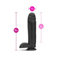 Au Naturel Bold Huge Dildo de 10.5 Pulgadas Negro