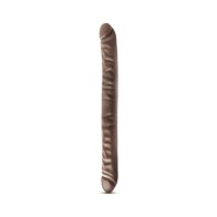 Doble Dildo Dr. Skin de 18 in. Marrón