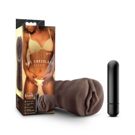 Masturbador Vagina Hot Chocolate Alexis con Vibrador Bullet Marrón