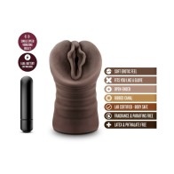 Masturbador Vagina Hot Chocolate Alexis con Vibrador Bullet Marrón