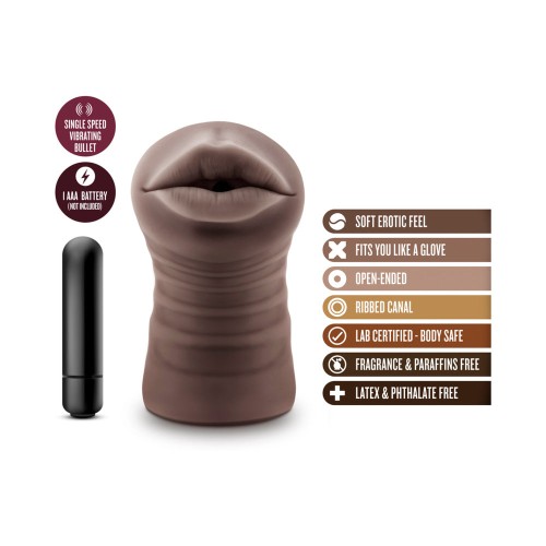 Hot Chocolate Heather Oral Stroker with Vibrator