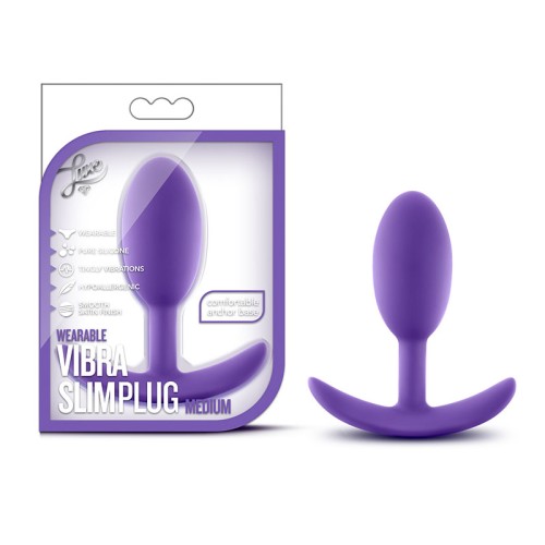 Luxe Wearable Vibra Slim Plug Medium Purple