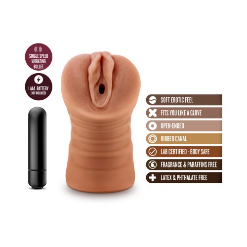 M for Men Julieta Vagina Stroker with Bullet Vibrator Tan