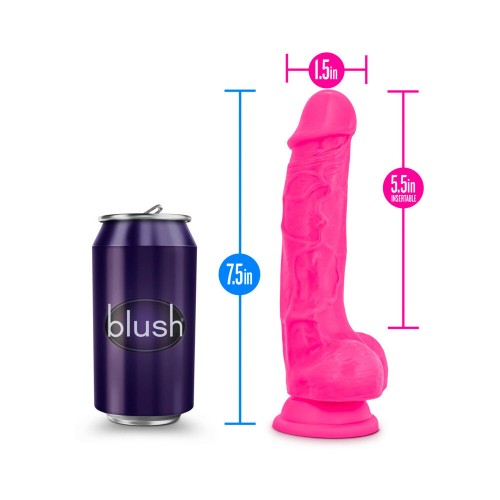 Dildo de Densidad Dual Neo Elite 7.5 pulgadas Rosa Neón