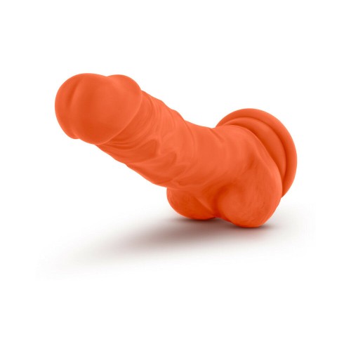 Dildo de Densidad Dual Neo Elite Naranja Neón 7.5 in.