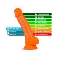 Dildo de Densidad Dual Neo Elite Naranja Neón 7.5 in.