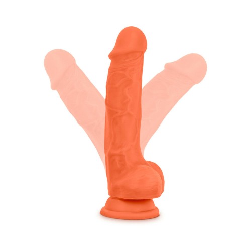 Dildo de Densidad Dual Neo Elite Naranja Neón 7.5 in.