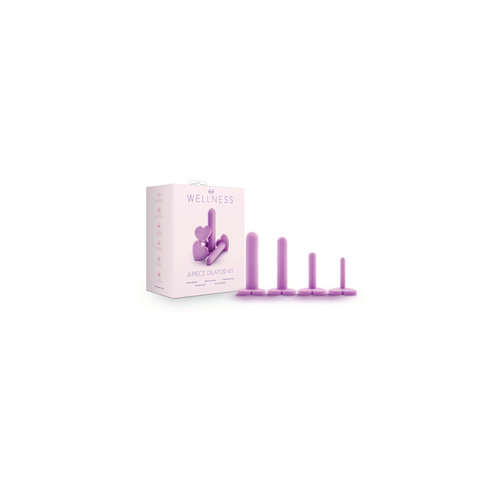 Wellness 4-Piece Silicone Dilator Kit Purple