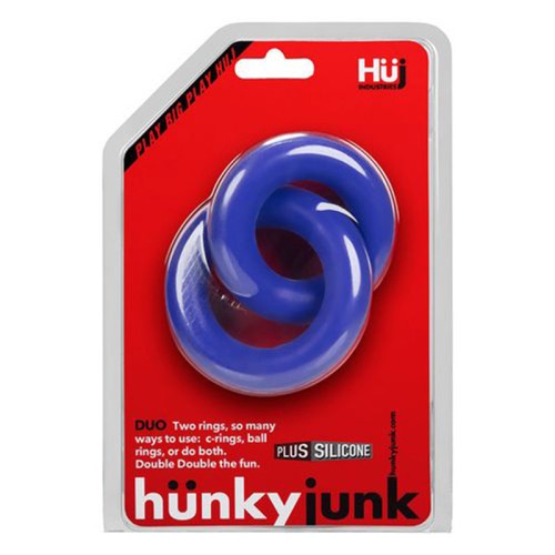 Hunkyjunk DUO Linked Cock/Ball Rings for Enhanced Pleasure