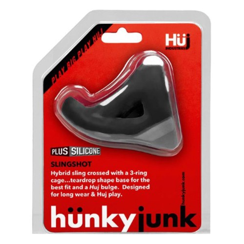 Hunkyjunk SLINGSHOT Cocksling de 3 Anillos para Mayor Soporte