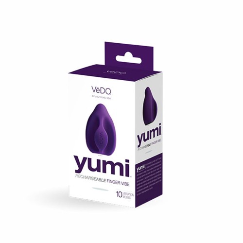 VeDO Yumi Vibrador de Dedo Recargable Púrpura Profundo