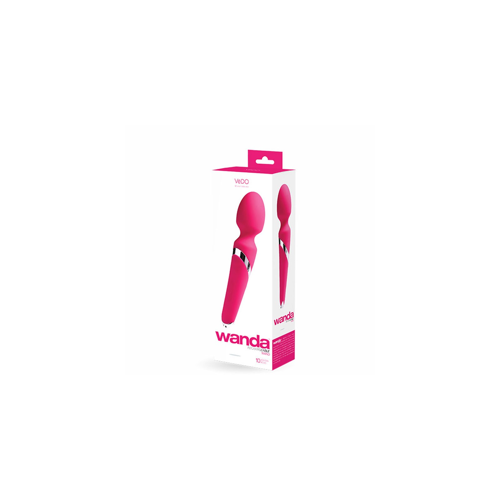 VeDO Wanda Rechargeable Wand Vibe in Foxy Pink