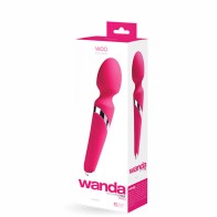 VeDO Wanda Rechargeable Wand Vibe in Foxy Pink