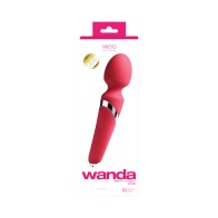 VeDO Wanda Rechargeable Wand Vibe in Foxy Pink