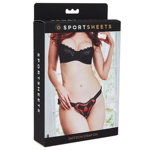 Sportsheets Saffron Adjustable Strap-On Harness Red