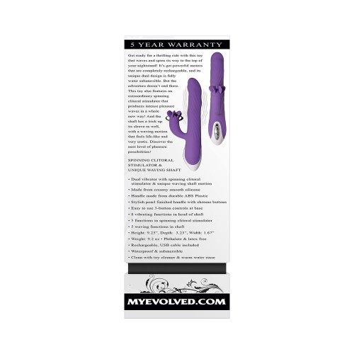 Vibrador de Doble Estimulación Evolved con Estimulador de Clítoris Giratorio