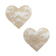 Nipple Covers Toffee Lace I Heart U para Cobertura Estilizada