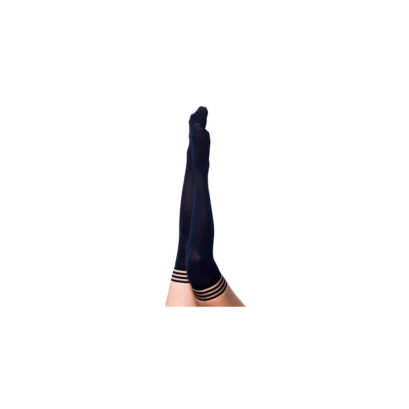 Kixies Selma Opaque Navy Thigh-High Size B