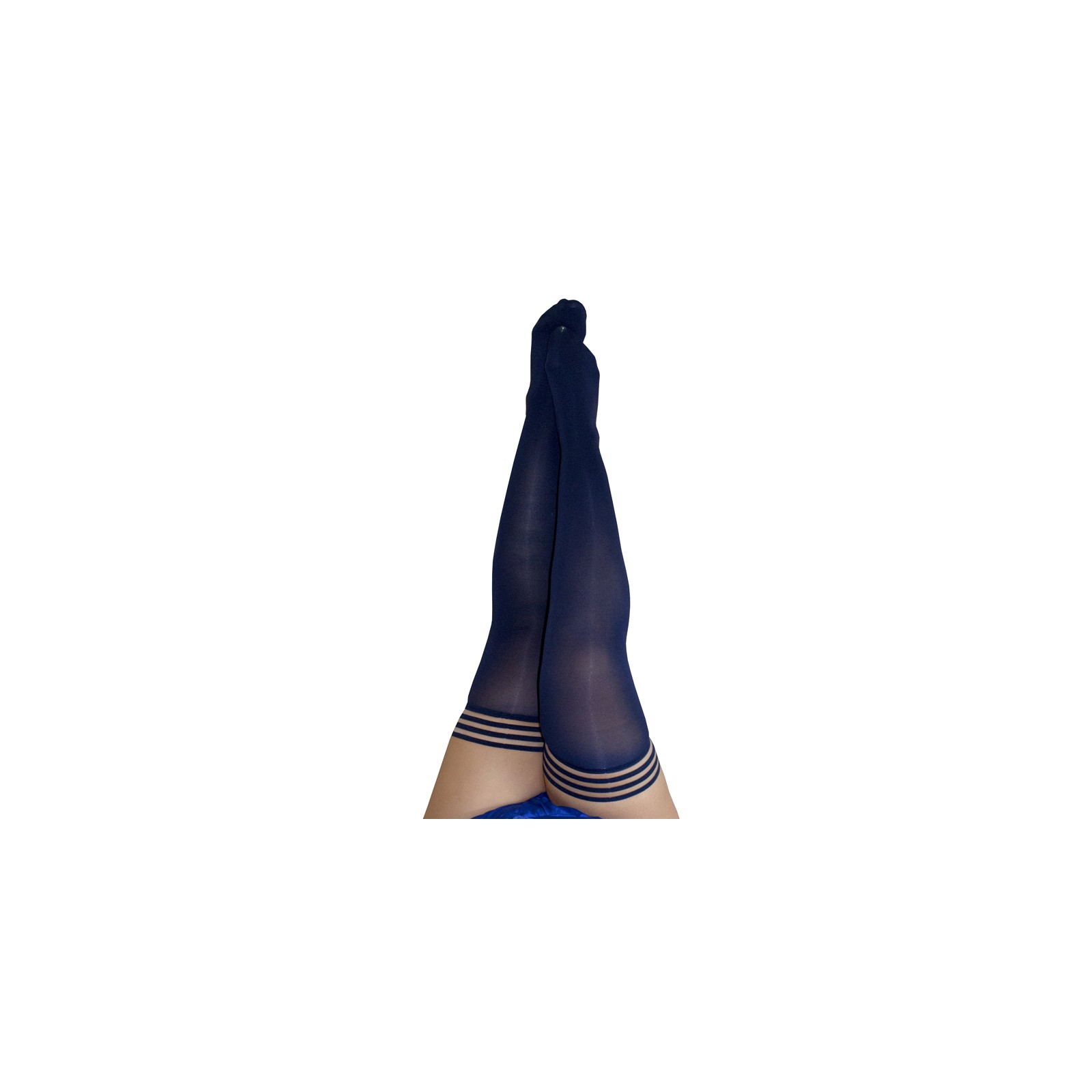 Kixies Selma Opaque Navy Thigh-Highs for Style