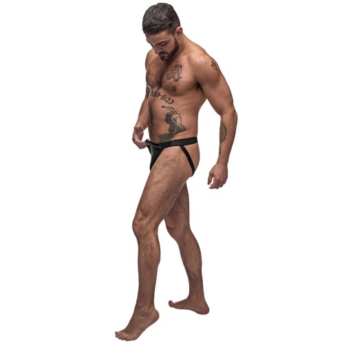 Male Power Grip & Rip Thong in Black