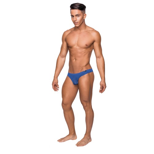 Tanga Seamless Sleek Male Power - Azul con Bolsa Transparente SM